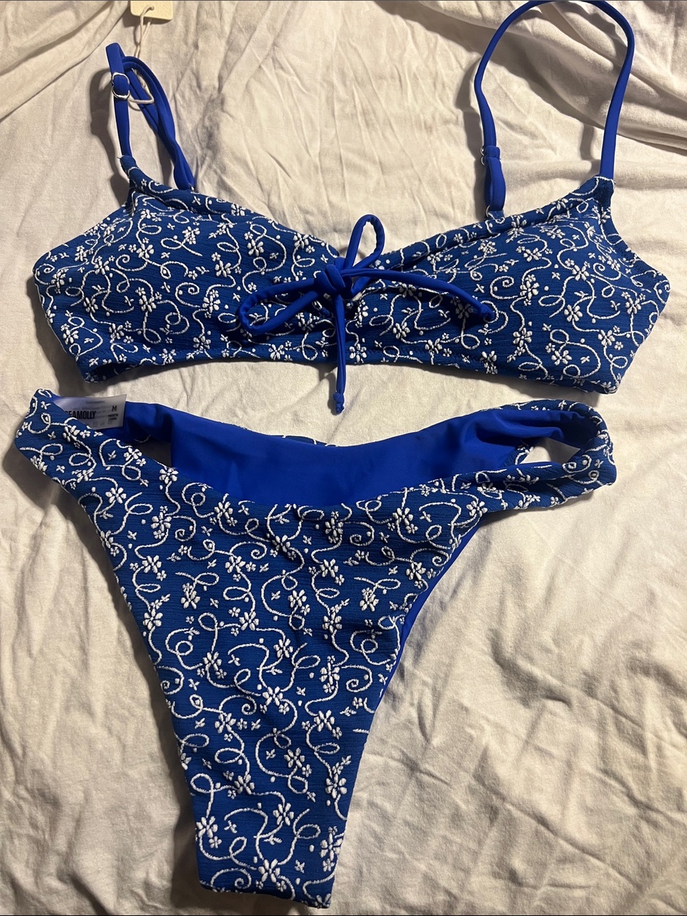 Sea Molly Blue Floral Print Bikini Set - Women Swim
